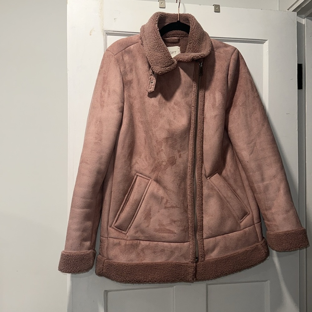 Pink suede loft jacket. - Picture 2 of 4